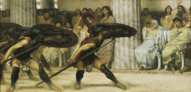 Sir Lawrence Alma-Tadema A Pyrrhic Dance 1869 Guidhall Art Gallery City of London